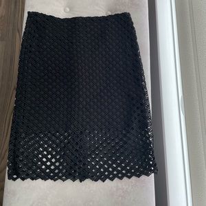 Zara Mesh fishnet black skirt sz large